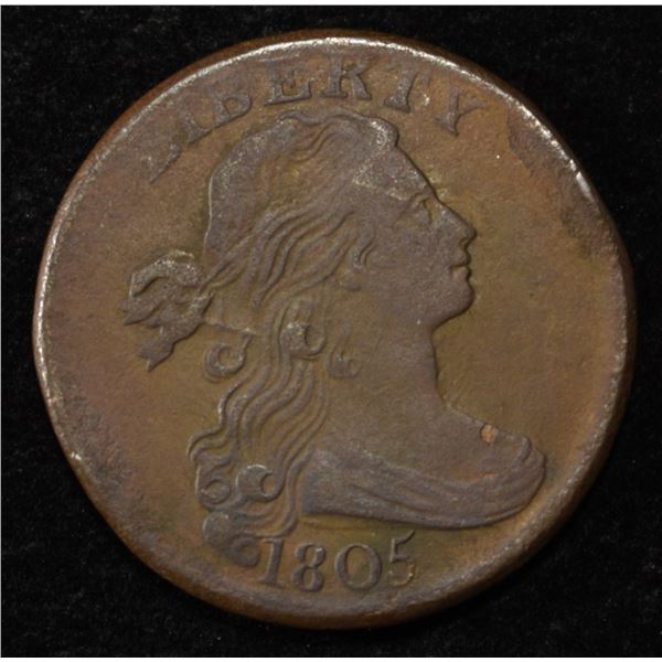1805 DRAPED BUST LARGE CENT VF