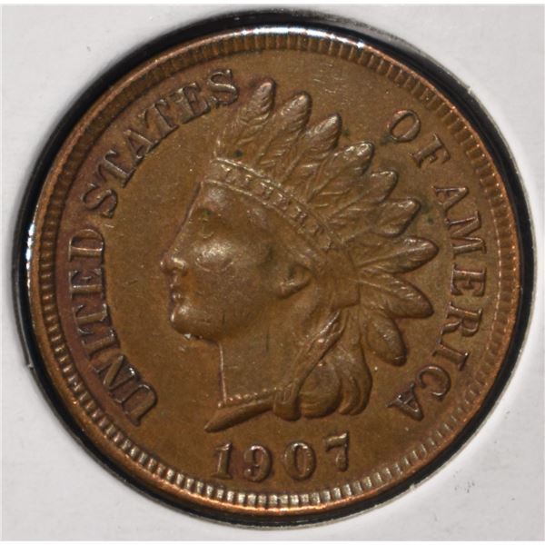 1907 INDIAN CENT CH UNC