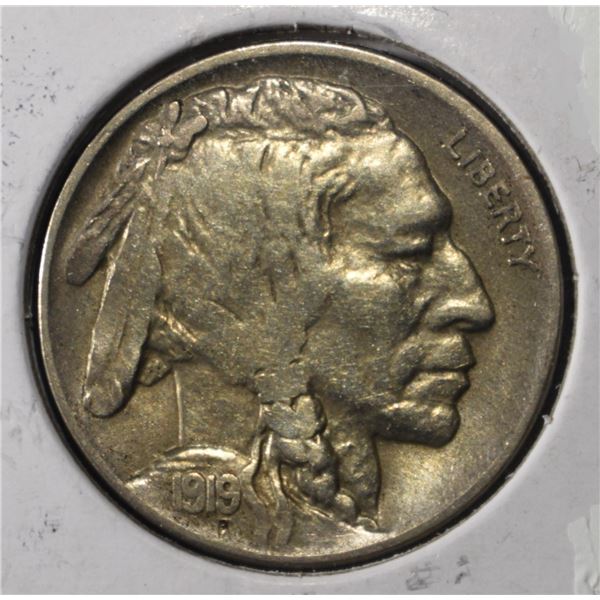 1919-D BUFFALO NICKEL AU