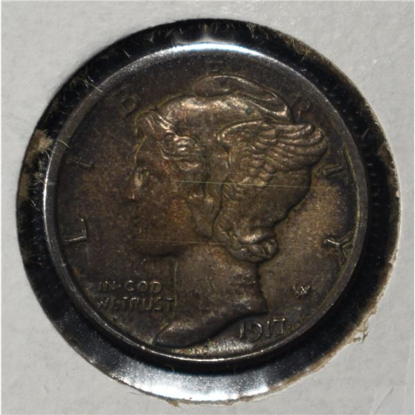 1917 MERCURY DIME GEM ORIG UNC FSB
