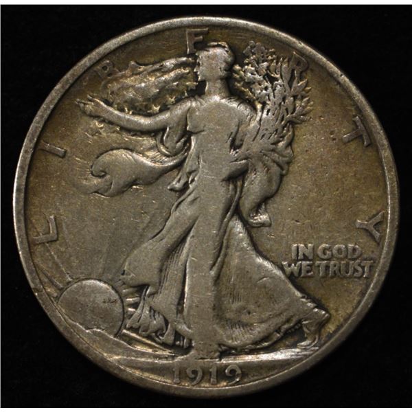 1919 WALKING LIBERTY HALF DOLLAR FINE