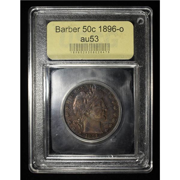 1896-O BARBER HALF DOLLAR USCG AU