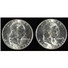 Image 1 : (2) 1949-D 90% SILVER FRANKLIN HALF DOLLAR BU