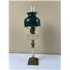 Image 1 : Vintage Oil Lamp with Green Shade