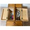 Image 3 : Wooden Sewing Box with Content