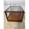 Image 1 : Mid Century Glass Top End Table