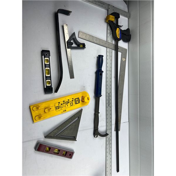 Tool Lot with Squares and Levels