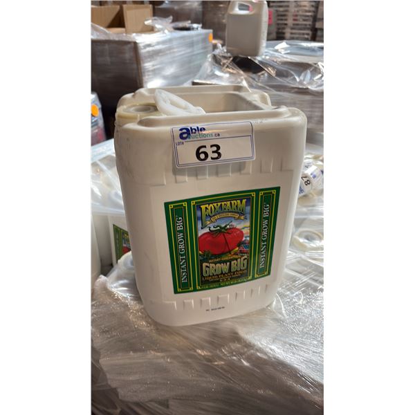 18.92 LITRE CONTAINER OF FOX FARM GROW BIG 6-4-4 LIQUID PLANT FOOD