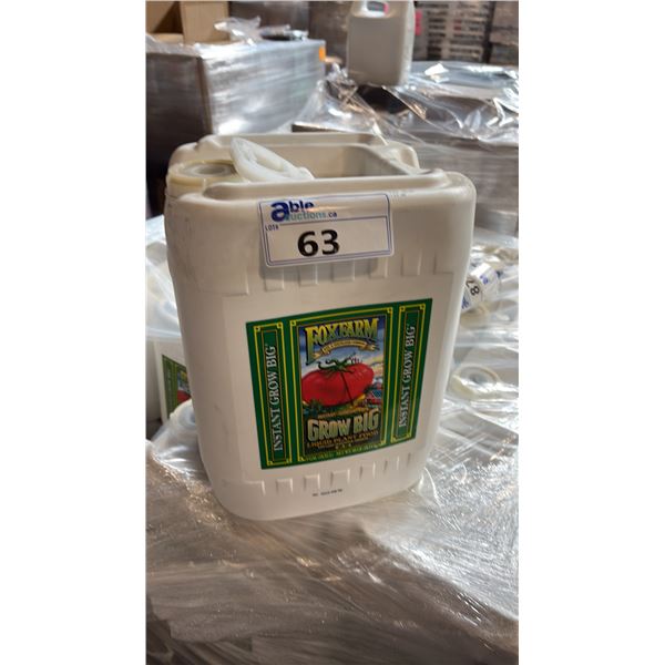 18.92 LITRE CONTAINER OF FOX FARM GROW BIG 6-4-4 LIQUID PLANT FOOD