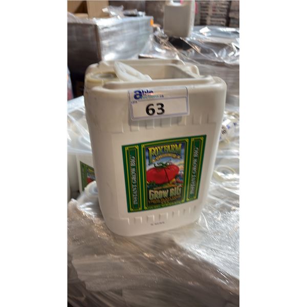 18.92 LITRE CONTAINER OF FOX FARM GROW BIG 6-4-4 LIQUID PLANT FOOD
