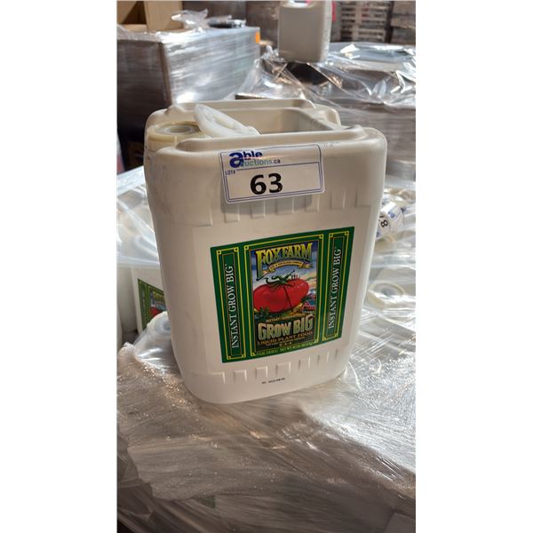 18.92 LITRE CONTAINER OF FOX FARM GROW BIG 6-4-4 LIQUID PLANT FOOD