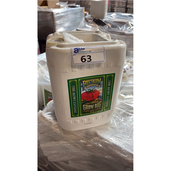 18.92 LITRE CONTAINER OF FOX FARM GROW BIG 6-4-4 LIQUID PLANT FOOD