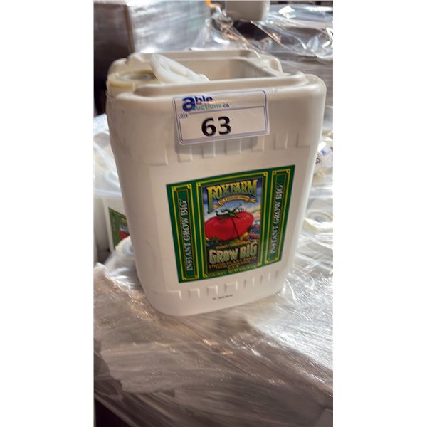 18.92 LITRE CONTAINER OF FOX FARM GROW BIG 6-4-4 LIQUID PLANT FOOD