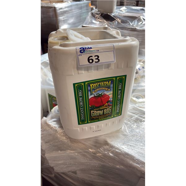 18.92 LITRE CONTAINER OF FOX FARM GROW BIG 6-4-4 LIQUID PLANT FOOD