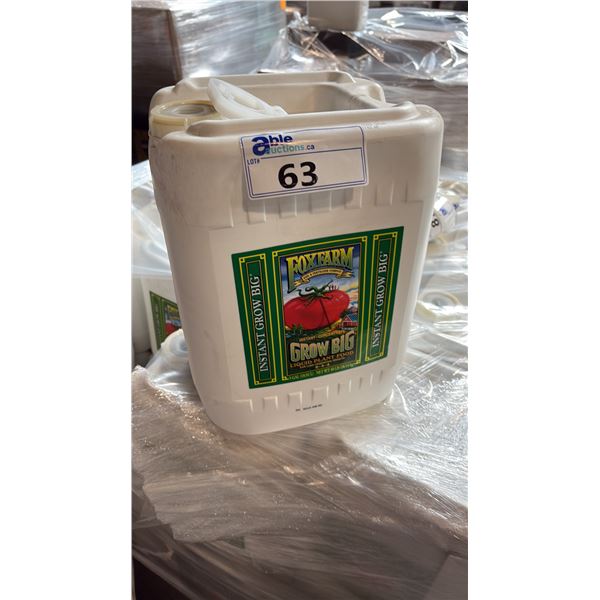 18.92 LITRE CONTAINER OF FOX FARM GROW BIG 6-4-4 LIQUID PLANT FOOD