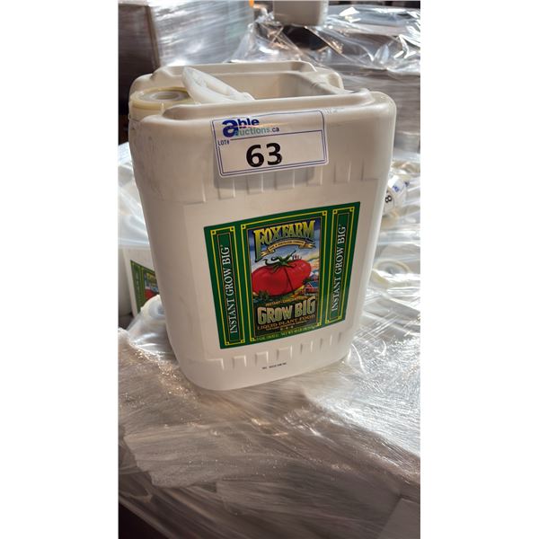 18.92 LITRE CONTAINER OF FOX FARM GROW BIG 6-4-4 LIQUID PLANT FOOD