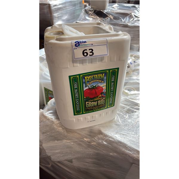 18.92 LITRE CONTAINER OF FOX FARM GROW BIG 6-4-4 LIQUID PLANT FOOD