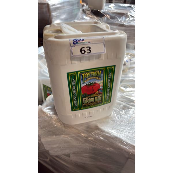 18.92 LITRE CONTAINER OF FOX FARM GROW BIG 6-4-4 LIQUID PLANT FOOD
