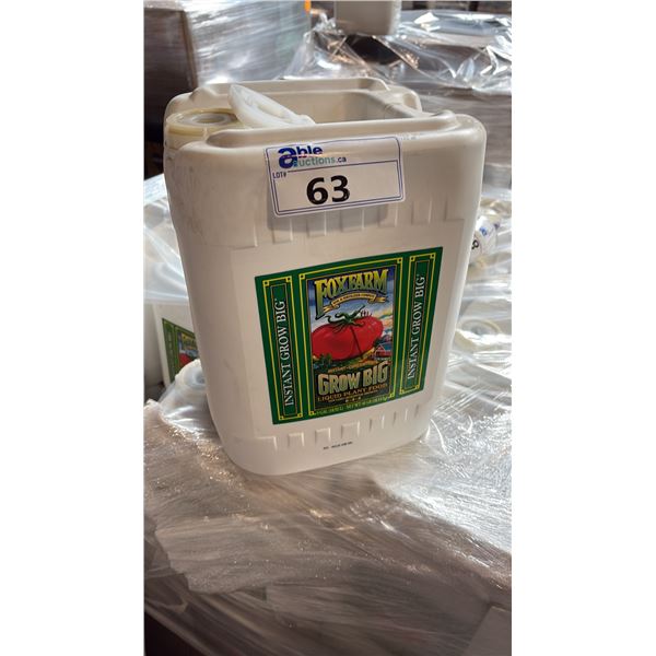 18.92 LITRE CONTAINER OF FOX FARM GROW BIG 6-4-4 LIQUID PLANT FOOD