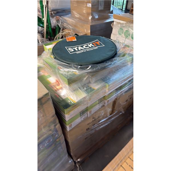 80PC STACK!T DR24CLIP 2-FOOT DIAMETER, 8-LEVEL, COLLAPSIBLE MESH HANGING DRYING RACK AND