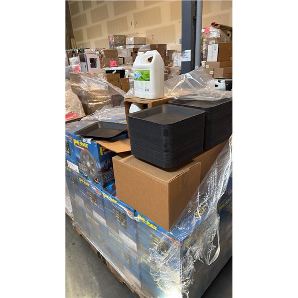 MIXED ITEMS INCL PHAT 12" INLINE FAN HEAVY-DUTY MIXED-FLOW DUCT FAN ~30 PKS, PLANTER SAUCERS AND MOR