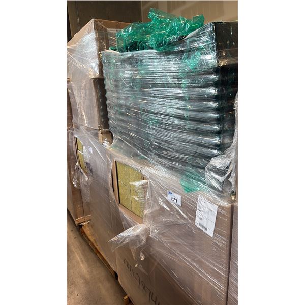 PALLET OF GRO BLOCK 6" X 6" GROWING MEDIA & ASSORTED PLANT BOXES