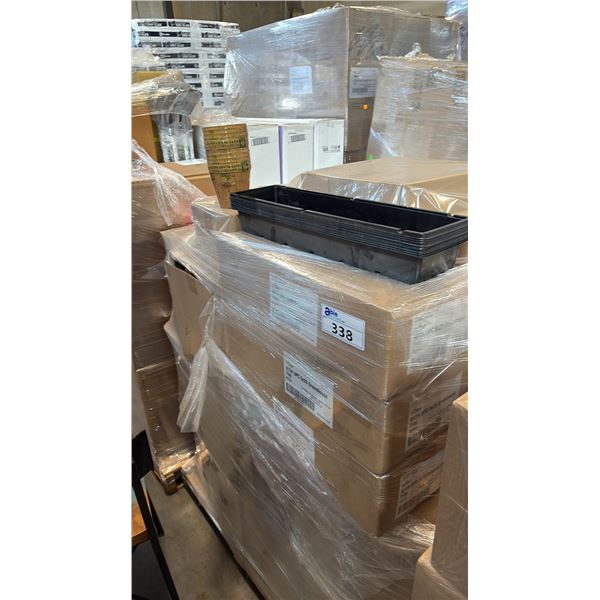 PALLET OF 5"X20" GREENHOUSE TRAYS & PLANTABLE POTS