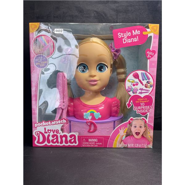 Pocket.Watch 12" Large Style-Me Diana Doll Toy for Girls - Color Your Dolls Hair! New in Box