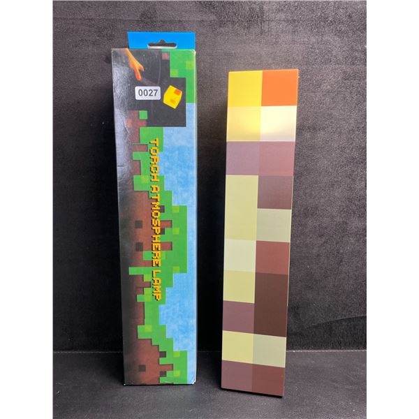 Minecraft Multi-Color Light-Up Wall Torch Lamp - USB-Rechargeable; Multi-Color Effects - New