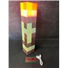 Image 2 : Minecraft Multi-Color Light-Up Wall Torch Lamp - USB-Rechargeable; Multi-Color Effects - New
