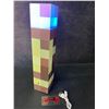 Image 3 : Minecraft Multi-Color Light-Up Wall Torch Lamp - USB-Rechargeable; Multi-Color Effects - New