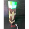 Image 4 : Minecraft Multi-Color Light-Up Wall Torch Lamp - USB-Rechargeable; Multi-Color Effects - New
