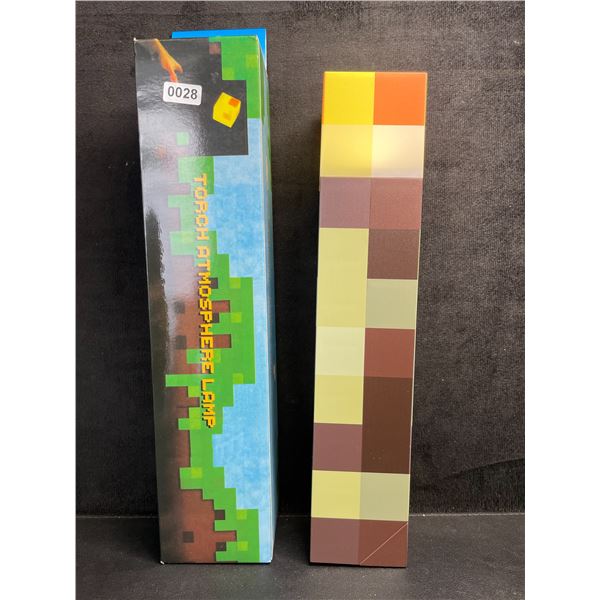 Minecraft Multi-Color Light-Up Wall Torch Lamp - USB-Rechargeable; Multi-Color Effects - New