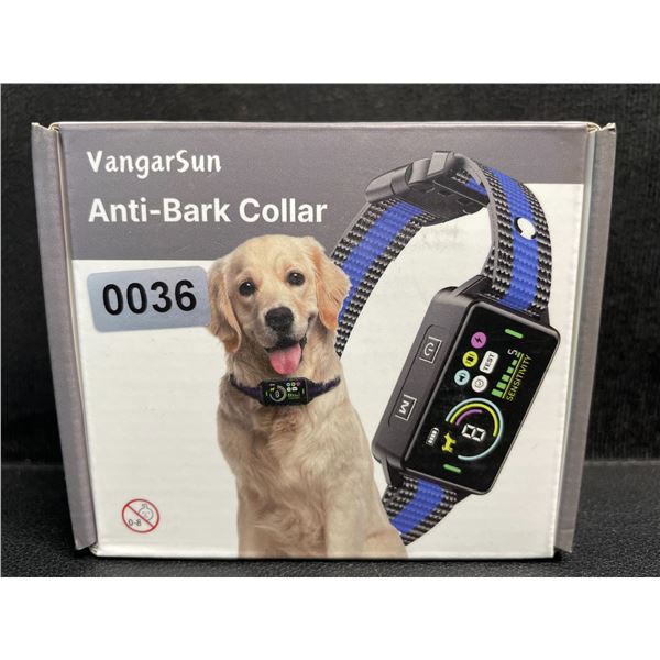 Anti-Bark Dog Training Collar with Vibration/Shock Modes; 5 Sensitivity Levels, Waterproof - New