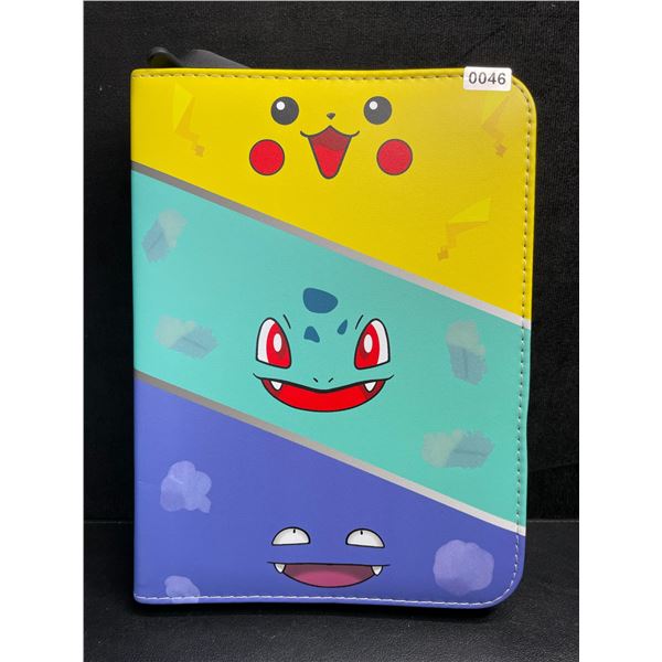 Pokemon Card Storage Binder - Zip-Up Premium Leather Design (Holds Approx. 400 Cards) - New