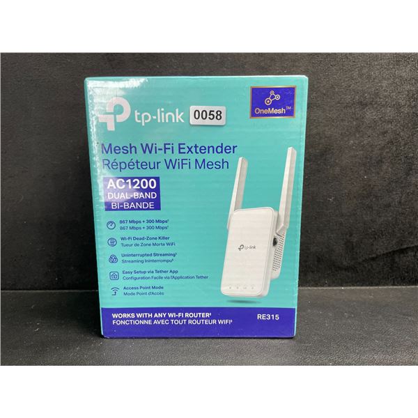 TP-Link AC1200 Mesh Wi-Fi Extender/WiFi Booster - Works with Any WiFi Router - New Sealed!