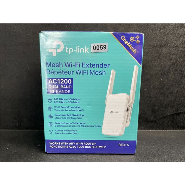 TP-Link AC1200 Mesh Wi-Fi Extender/WiFi Booster - Works with Any WiFi Router - New Sealed!