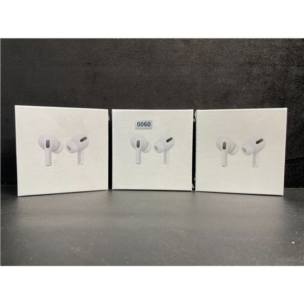 3 Boxes of Air-Pod Style Wireless Earbuds with Charging Cases - New Sealed!