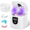 Image 1 : Ultrasonic Cleaner Machine for Jewelry, Retainers, Mouth Guards; 200ml, 4 Modes, Digital Timer - New