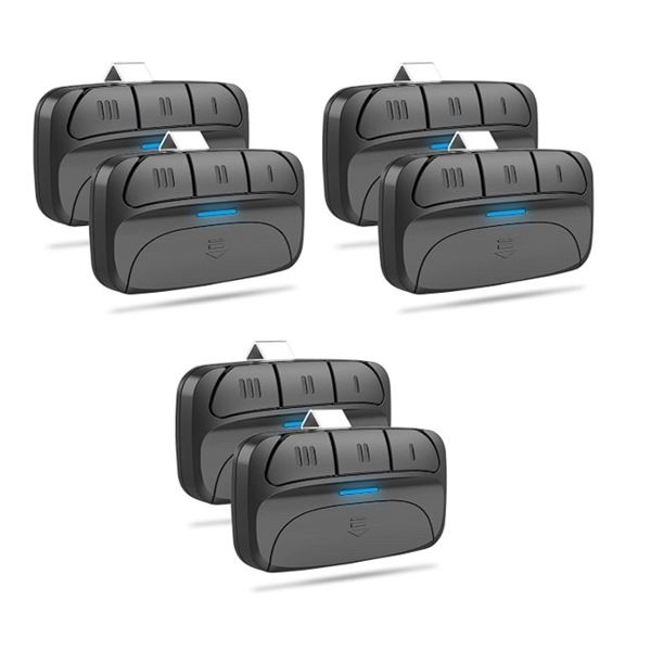 6 Universal Garage Door Remotes - Compatible with Liftmaster/Craftsman/Chamberlain etc. - New