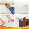 Image 3 : Adjustable Large White Curtain Rod for Windows - Extends from 25" to 38" - New in Box!