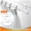 Image 5 : Adjustable Large White Curtain Rod for Windows - Extends from 25" to 38" - New in Box!