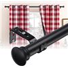 Image 1 : Adjustable Large Black Curtain Rod for Windows - Extends from 25" to 52" - New in Box!