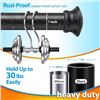 Image 4 : Adjustable Large Black Curtain Rod for Windows - Extends from 25" to 52" - New in Box!