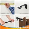 Image 5 : Adjustable Large Black Curtain Rod for Windows - Extends from 25" to 52" - New in Box!