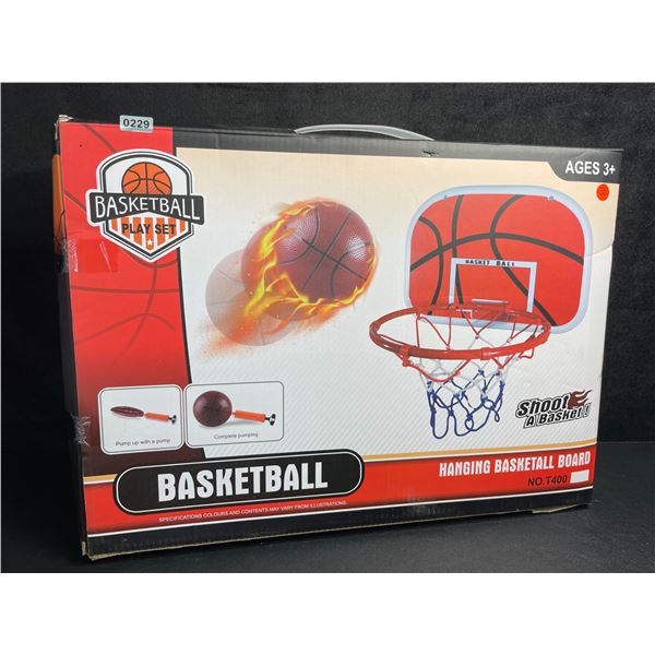 Hanging Basketball Hoop/Basketball Board for Over the Door - For Ages 3+ - New Sealed