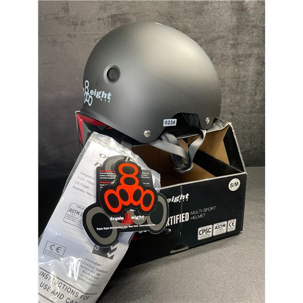 Triple Eight Dual Certified Multi-Sport Helmet - Size S/M - Red/Black - New with Tags!