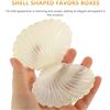 Image 8 : 2 Packs (10PCS Each) Seashell Candy Boxes/Plastic Seashell Containers - New