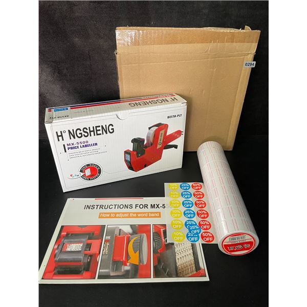 MX-5500 Price Labeller/Price Tag Gun Kit with Price Labels - Brand New