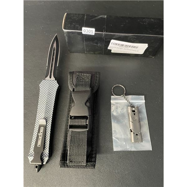 Cold Steel Tactical OTF Pop-Out Knife with Carbon Handle - New in Box